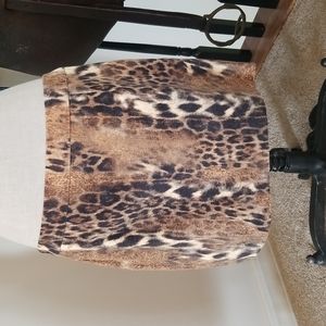 Etcetera Brown and Black Leopard Print Skirt